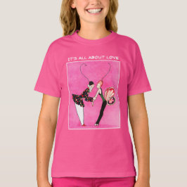 Het draait allemaal om liefde. Valentijnsdag Cadef T-shirt