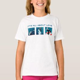 Het draait allemaal om Love Art Deco Valentijnsdag T-shirt
