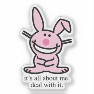 Het draait allemaal om mij, accepteer het, grappig sticker