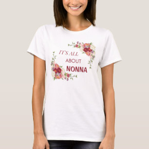 Het draait allemaal om nonna roze en rode pony blo t-shirt