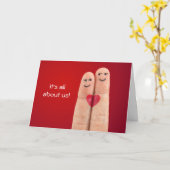 Het draait allemaal om ons liefde wenskaart kaart (Gele Bloem)