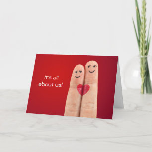 Het draait allemaal om ons liefde wenskaart kaart
