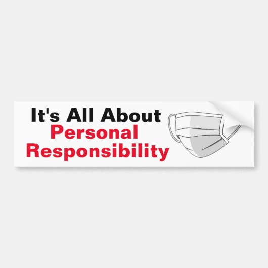 Het draait allemaal om persoonlijke verantwoordeli bumpersticker (Voorkant)