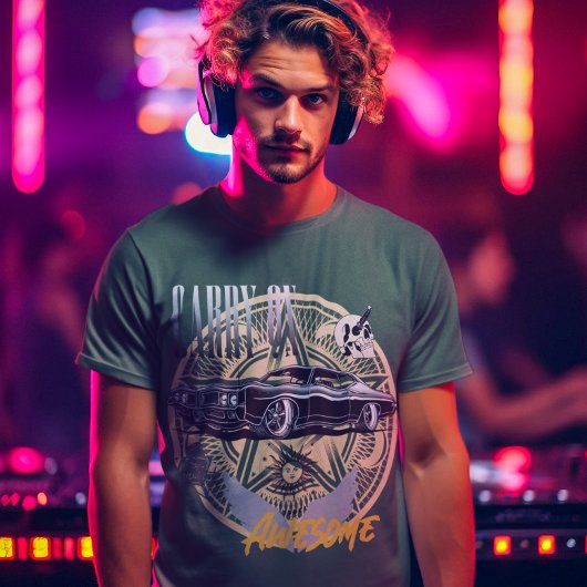 Het dragen op bovennatuurlijk t-shirt