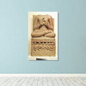 Het dragen van boeddha in de houding van preken canvas afdruk (Insitu (Houten vloer))