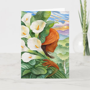 Het dragen van Calla lelies Kaart