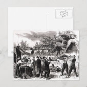 Het dragen van de gewonden na het antietam briefkaart (Voorkant / Achterkant)