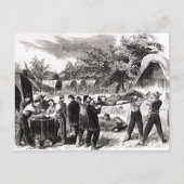 Het dragen van de gewonden na het antietam briefkaart (Voorkant)