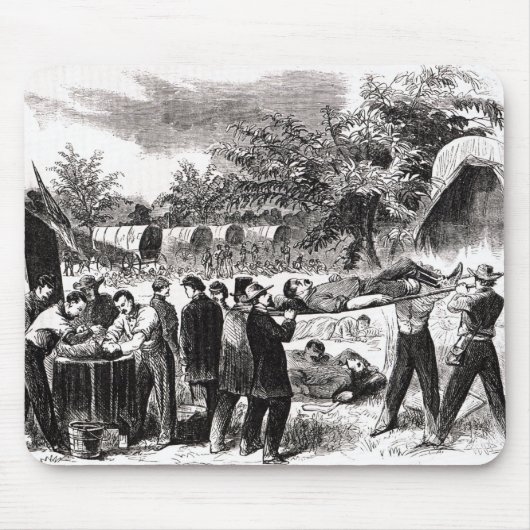 Het dragen van de gewonden na het antietam muismat (Voorkant)