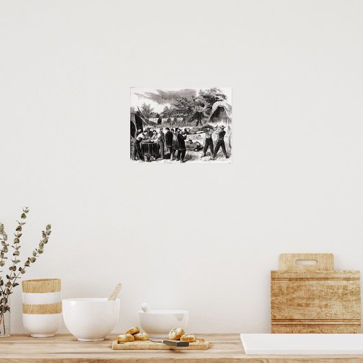 Het dragen van de gewonden na het antietam poster (Keuken)