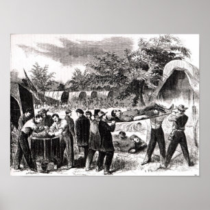 Het dragen van de gewonden na het antietam poster