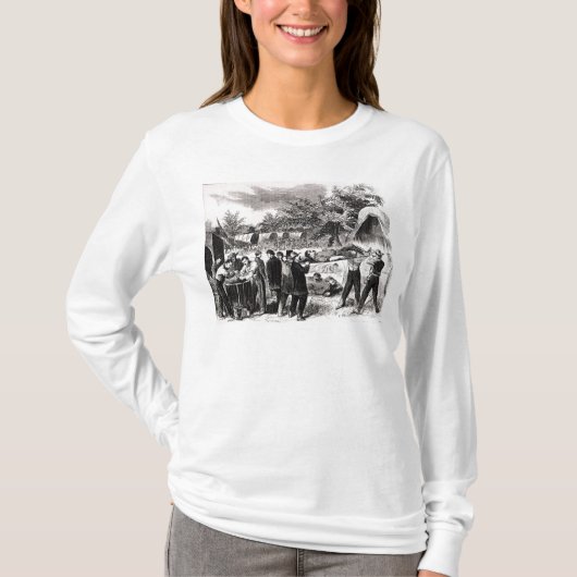 Het dragen van de gewonden na het antietam t-shirt (Voorkant)