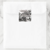 Het dragen van de gewonden na het antietam vierkante sticker (Tas)
