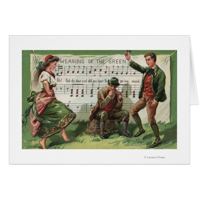 Het dragen van de Green Sheetmusic (Voorkant Horizontaal)