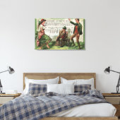 Het dragen van de Green Sheetmusic Canvas Afdruk (Insitu (Slaapkamer))
