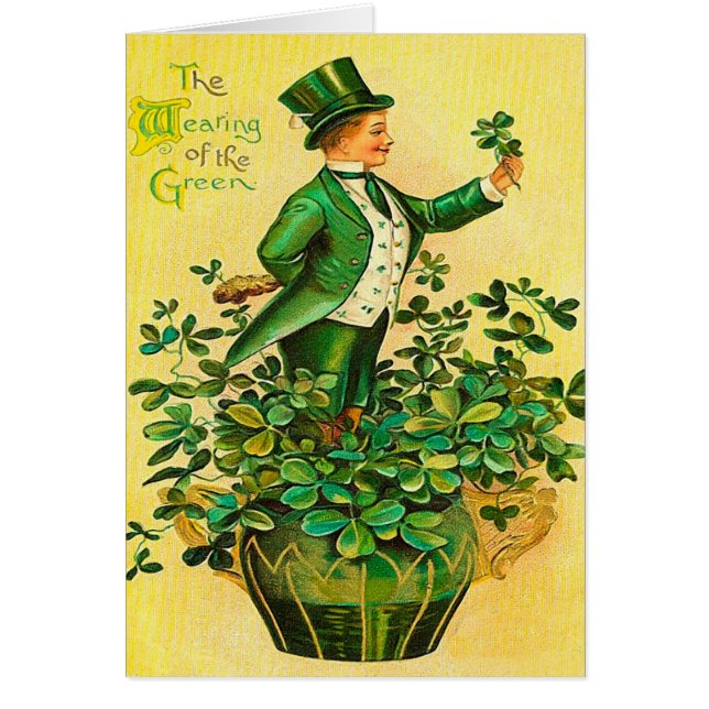 Het dragen van de groene dag van St. Patrick (Voorkant)