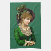 Het dragen van de Groenen op St Patrick's Day Theedoek (Verticaal)