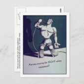 Het dragen van de juiste bescherming? briefkaart (Voorkant / Achterkant)