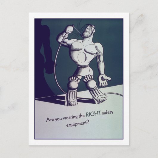 Het dragen van de juiste bescherming? briefkaart (Voorkant)