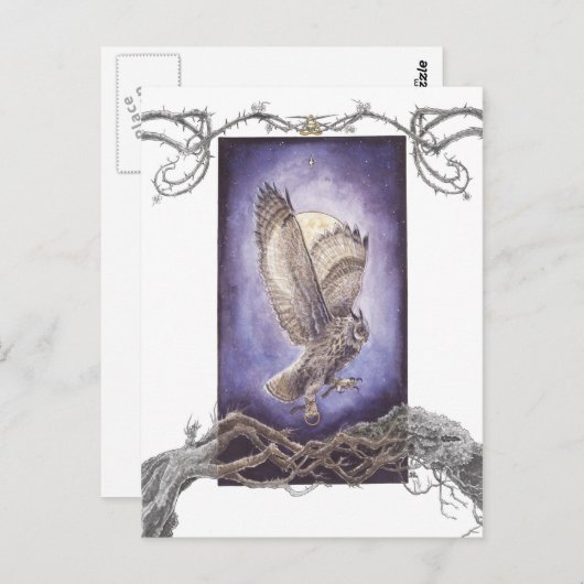 Het dragen van drie Hallow Rings Briefkaart (Voorkant / Achterkant)