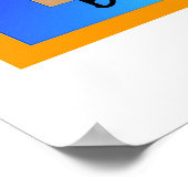 Het dragen van een donkere bril en een grijns mijn poster (Hoek)