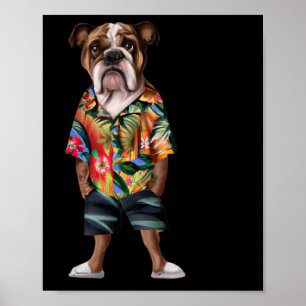 Het dragen van een Hawaïaanse en korte broek 1 Poster