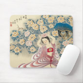 Het dragen van een ventilator in het hoofd muismat (Met muis)