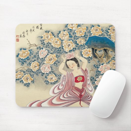 Het dragen van een ventilator in het hoofd muismat (Met muis)