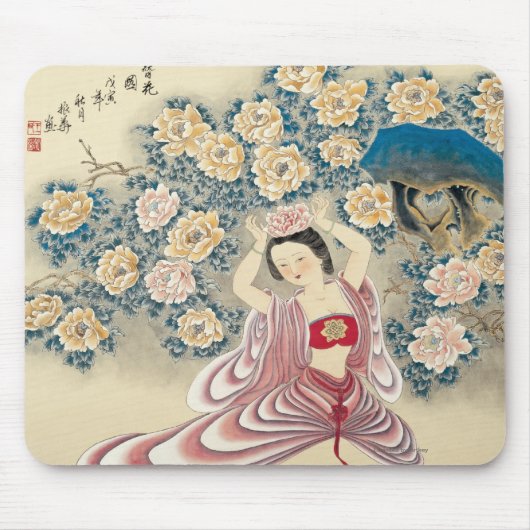 Het dragen van een ventilator in het hoofd muismat (Voorkant)