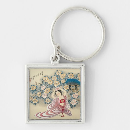 Het dragen van een ventilator in het hoofd sleutelhanger (Voorkant)