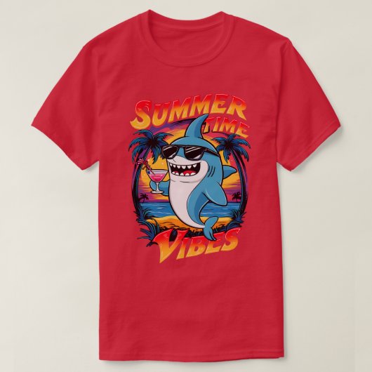 het dragen van een zonnebril in de zomer vibes TSh T-shirt (Design voorkant)