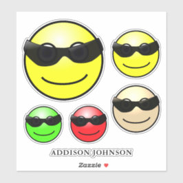 Het dragen van Gadden Emoji Colorful gezichten voe Sticker