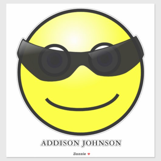 Het dragen van Geel Gezicht van de Gele Fun Emoji  Sticker (Vel)