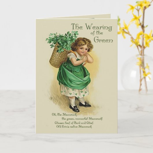 Het dragen van Groen - Vers binnen Kaart (Gele Bloem)