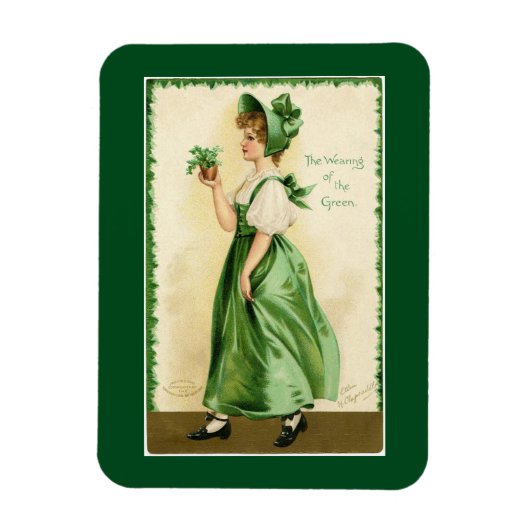 Het dragen van het groen magneet (Verticaal)