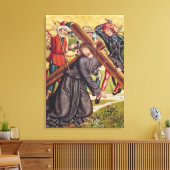 Het dragen van het kruis canvas afdruk (Insitu (Woonkamer))