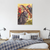 Het dragen van het kruis canvas afdruk (Insitu (Slaapkamer))