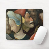 Het dragen van het Kruis die drie gezichten toont Muismat (Met muis)