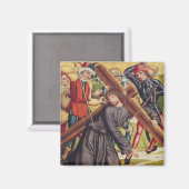 Het dragen van het kruis magneet (Voorkant / Achterkant)