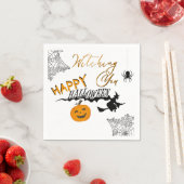 Het dragen van je Happy Halloween party napkin Servet (Insitu)