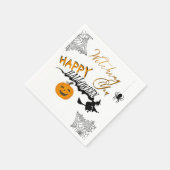 Het dragen van je Happy Halloween party napkin Servet (Hoek)