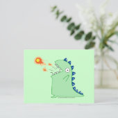 Het Dragon-Briefkaart is flamey Briefkaart (Staand voorkant)