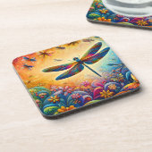 Het Dragonfly's Journey Sierkussen Bier Onderzetter (Linkerzijde)