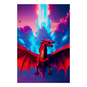 Het drakensterrenschip perfect poster
