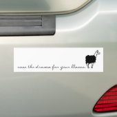 het drama voor je lama redden bumpersticker (Op auto)