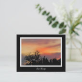 Het dramatische Roze Sinaasappel van San Diego van Briefkaart (Staand voorkant)