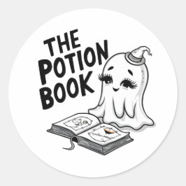 Het drankboek voor Halloween Ronde Sticker