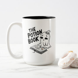 Het drankboek voor Halloween Tweekleurige Koffiemok