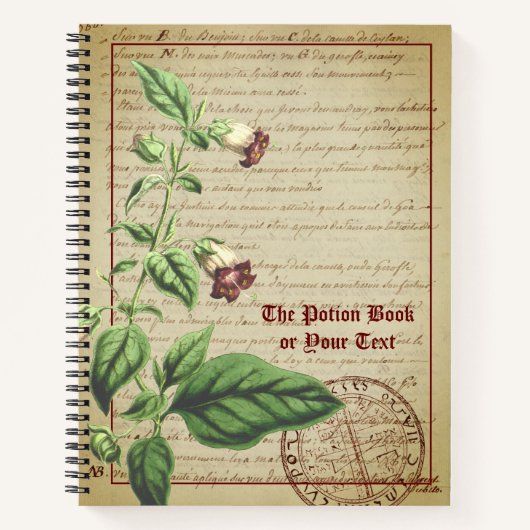 Het drankrecept Notitieboek met dodelijke nachtsch (Voorkant)