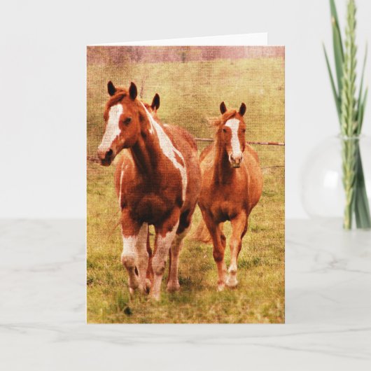 Het Draven van paarden Kaart (Voorkant)